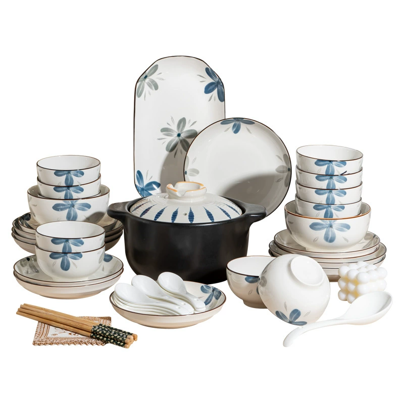 Ceramic Tableware Set (Jingdezhen Molan) — Underglaze Colored Bowls & Plates, DIY Select Pieces