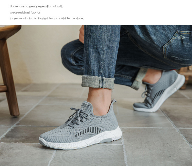 Scarpe da ginnastica da passeggio da uomo in tessuto leggero, facile da pulire, comode scarpe da ginnastica_voghion.com