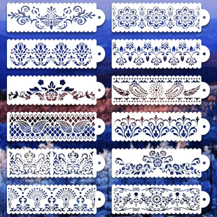 Cross-border foreign trade retro pattern hollow painting template wall photo album decoration DIY hand-painted graffiti template