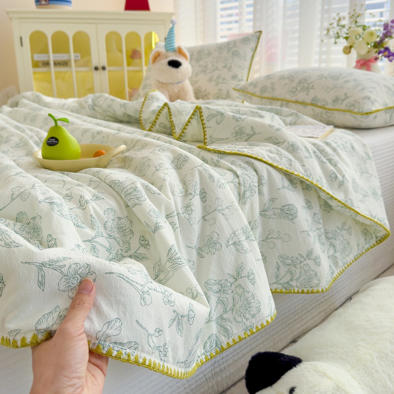 Hilo antibacteriano de doble capa edredón de verano edredón fresco de verano dormitorio pequeño fresco edredón de aire acondicionado lavable a máquina edredón fino