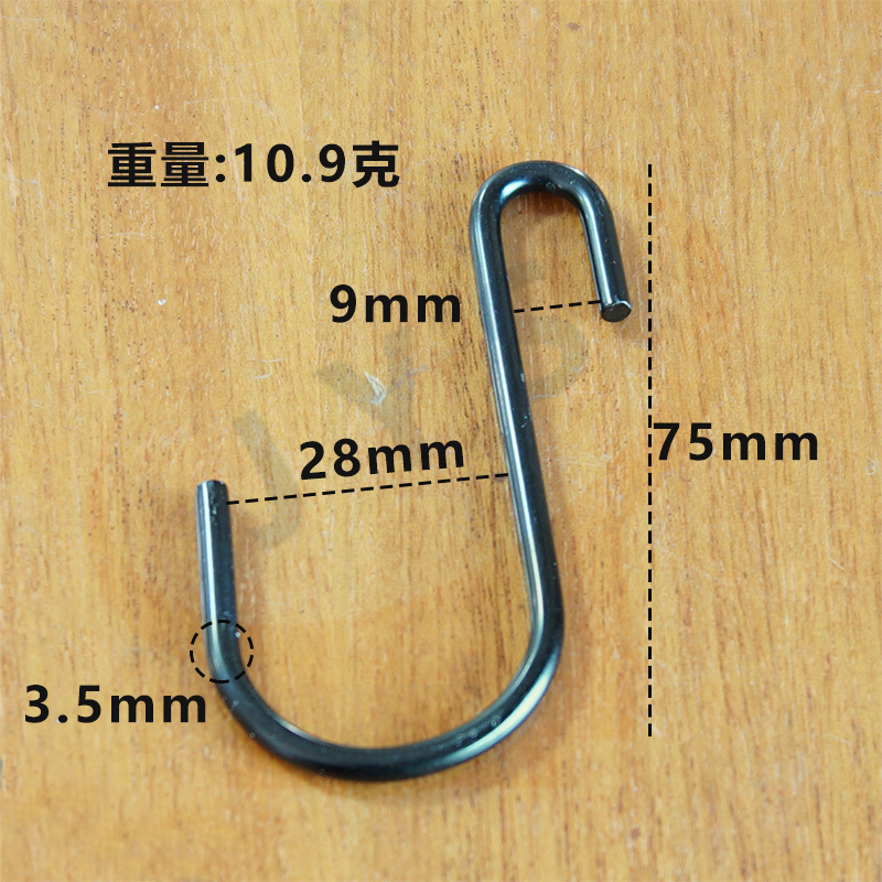 Gancho de almacenamiento para estante Gancho de acero inoxidable en forma de S para cocina doméstica tipo S gancho de doble cabeza curvado fino al por mayor