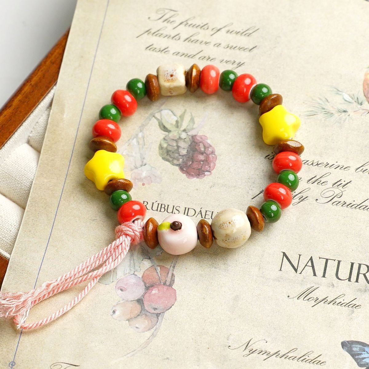 Jingdezhen pulsera de cerámica de verano mujer alta sensación galletas serie de gatos nicho diseño universal pulsera alta sensación