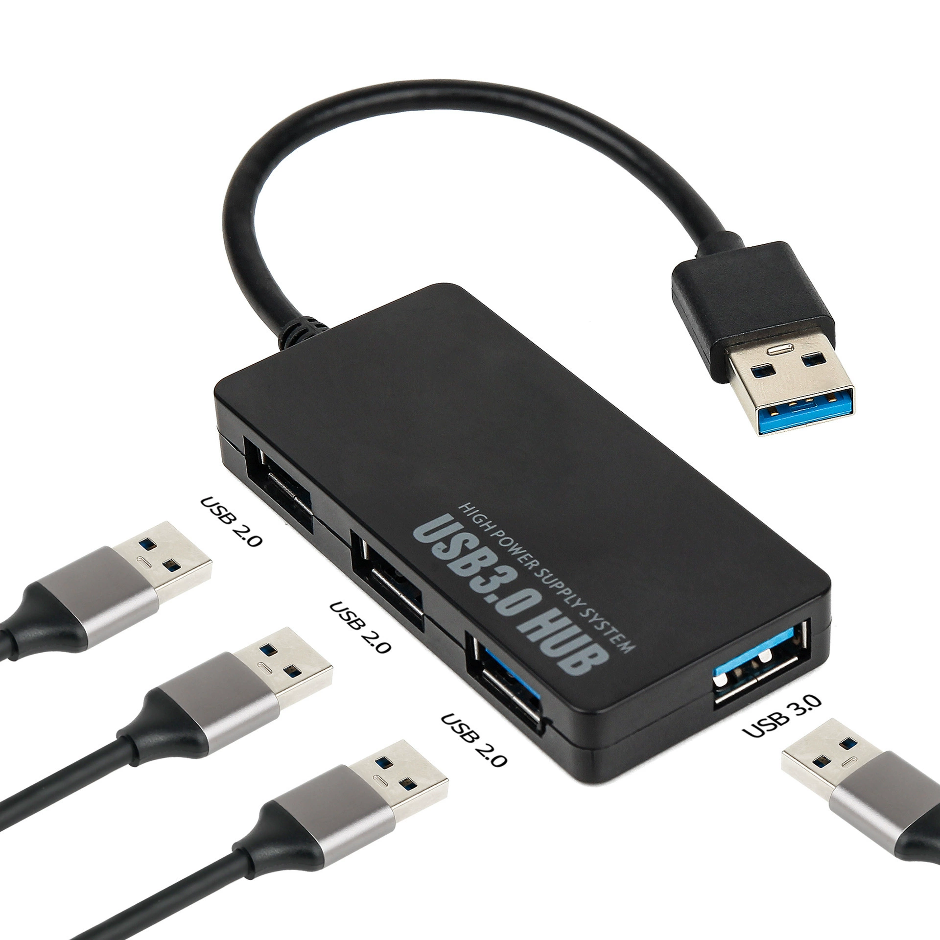 USB3.0HUB концентратор высокоскоскость 4 порта 3.0 хаб один тащит четыре USB полупроводник 3.0 развёртывающий док ультратонкий