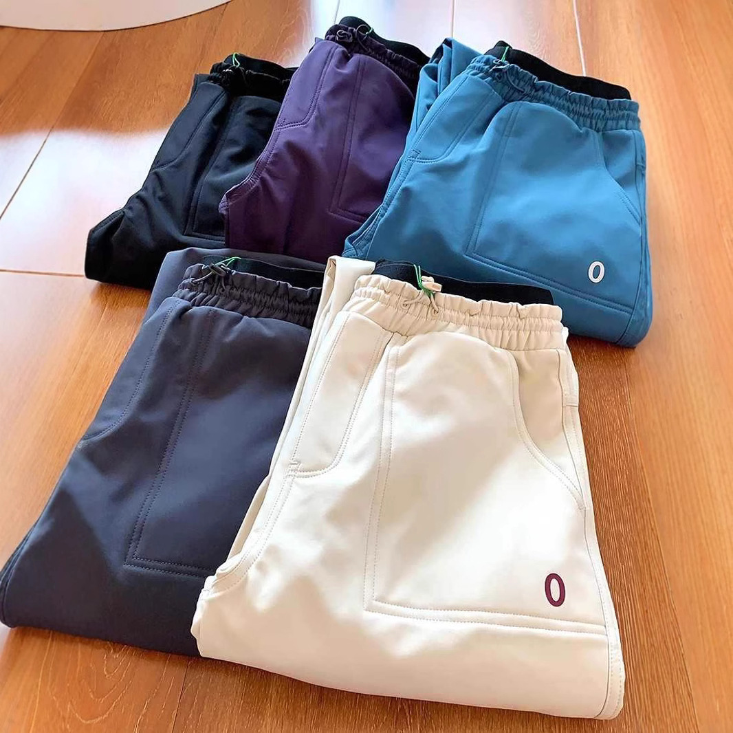 Fleece-Lined Pants! O Outdoor Softshell Windproof Jacket Pants Autumn and Winter Loose Versatile Hiking Pants High-Waisted Casual Pants