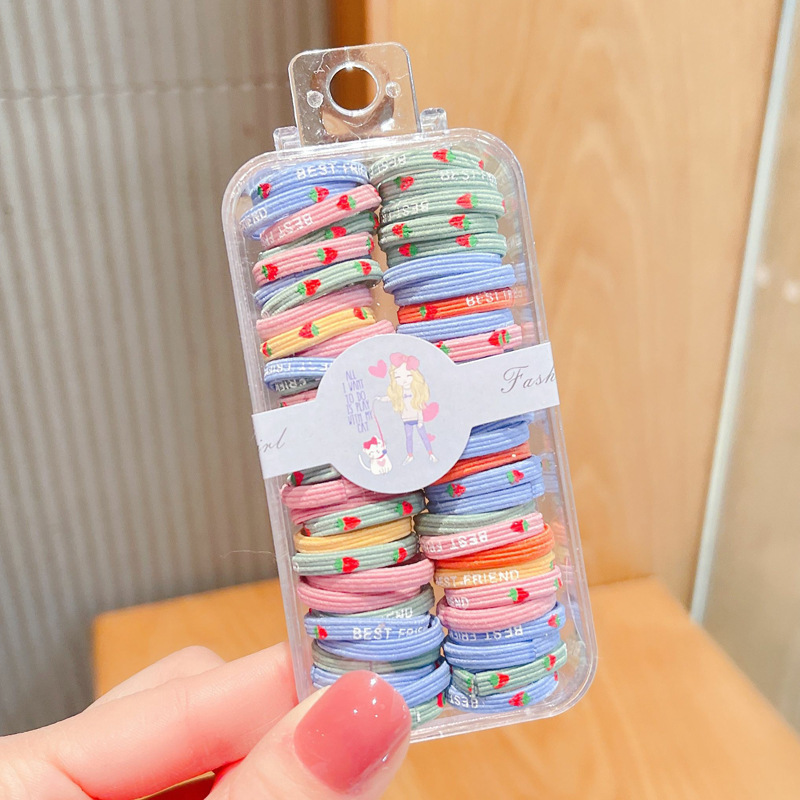 Fashion Multicolor Rubber Band Handmade Hair Tie 1 Set display picture 30