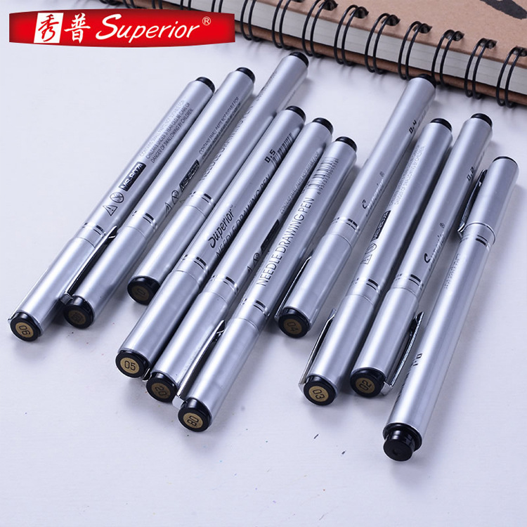 Xiupu productos genuinos MS-807A plata impermeable ultra-fina aguja pluma cómic dibujo gancho pluma traje