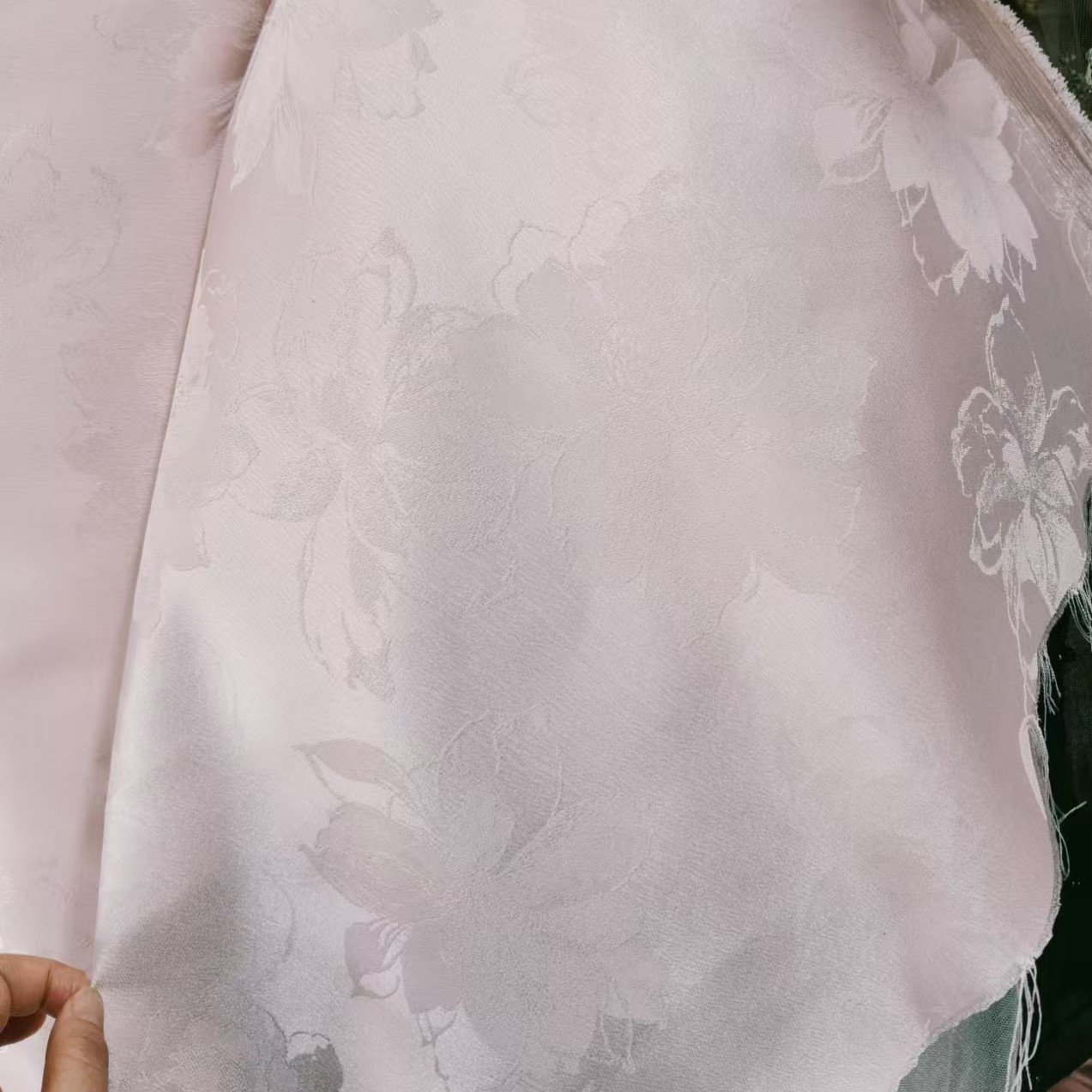 新品新中式人丝缎面暗纹色织提花男装女装宋锦马甲旗袍DIY包面料