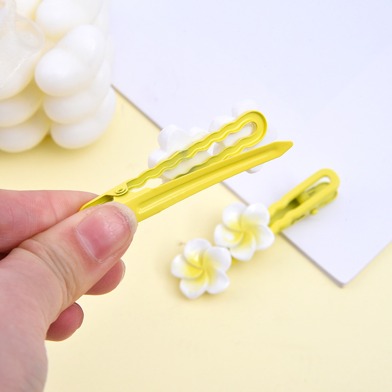 Cute, Simple Style, Streetwear Style Cute Simple Style Streetwear Kid'S Plumeria Arylic Stoving Varnish Hair Clip Hair Tie