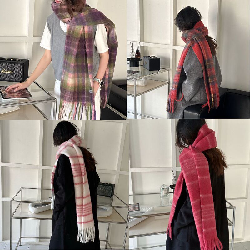 Contains Genuine Wool Blend, Soft Feel, High Quality, Slight Shedding, Not Severe, Winter Cold-Proof Thickened Scarf for Women