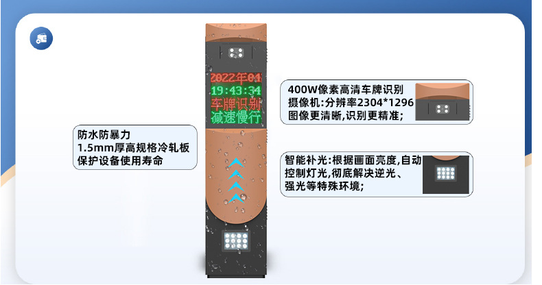 License Plate Recognition Barrier Gate Integrated Machine Intelligent Recognition Automatic Induction Rising and Lowering Barrier Vehicle Access and Toll Collection Management System
