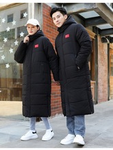 秋冬季亲子加绒加厚棉大衣男女时尚保暖棉衣训练过膝长款棉服