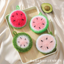 西瓜洗碗刷亚克力洗碗巾韩国洗碗巾圆球刷碗韩国加厚西瓜洗碗刷