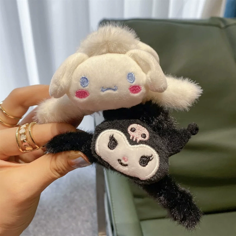 Sanrio, плюшевая забавная брошь-краб, мультяшная заколка для волос, акула, демисезонный аксессуар для волос