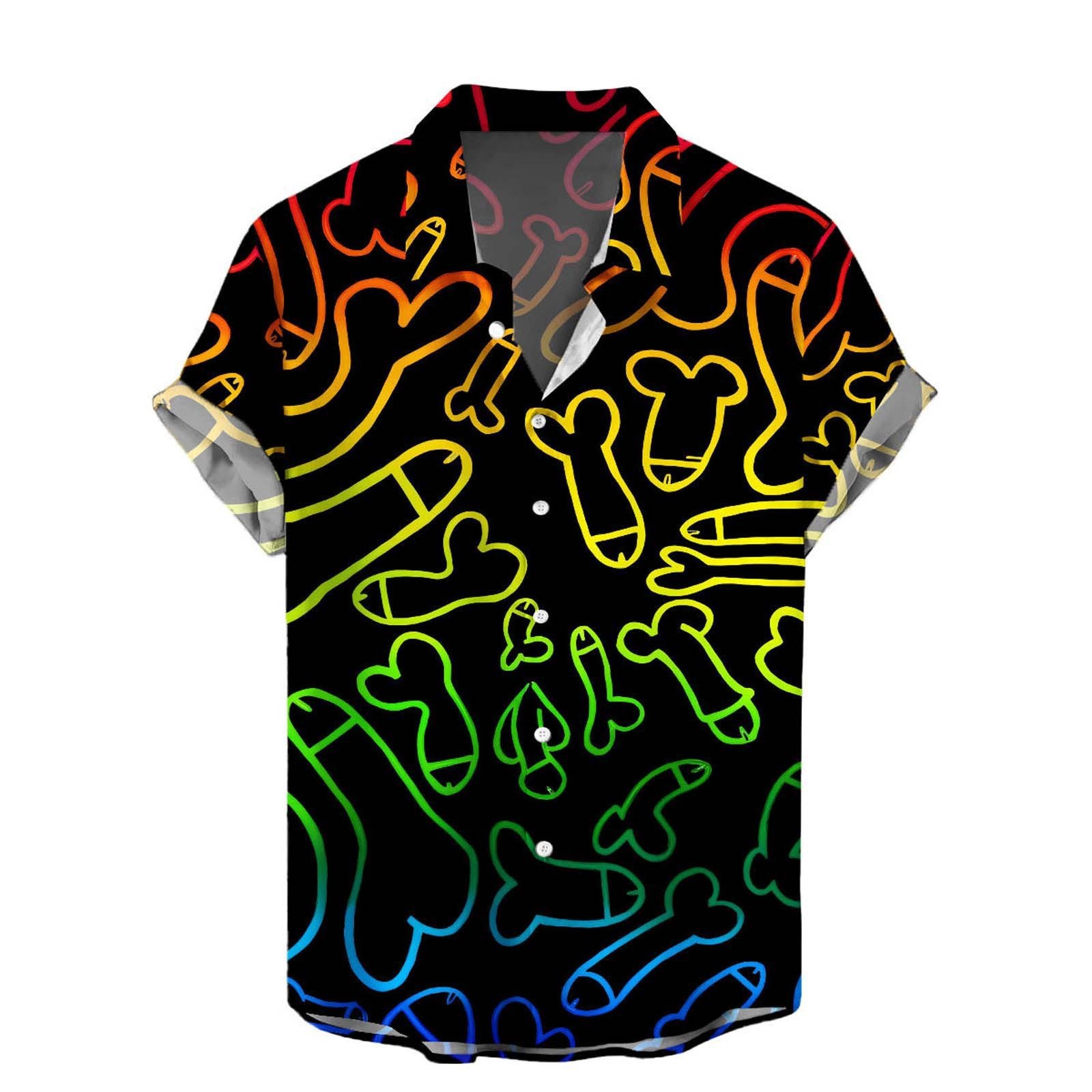 Comercio exterior europeo y americano transfronterizo exclusivamente para hombres de manga corta nueva camisa serie de Navidad impresión digital 3D blusa casual