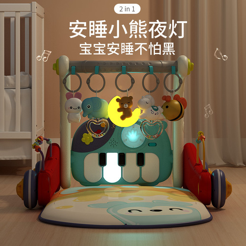 Infant pedal piano multifunctional fitness stand baby pedal music toy two-in-one toddler stroller