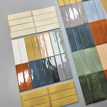 亮光釉面50x200条形墙砖 卫生间厨房背景墙 家用酒店墙面长条瓷砖