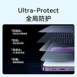 适用Anker安克iPhone15ProMax钢化膜手机苹果无尘仓Pro高清膜A72A