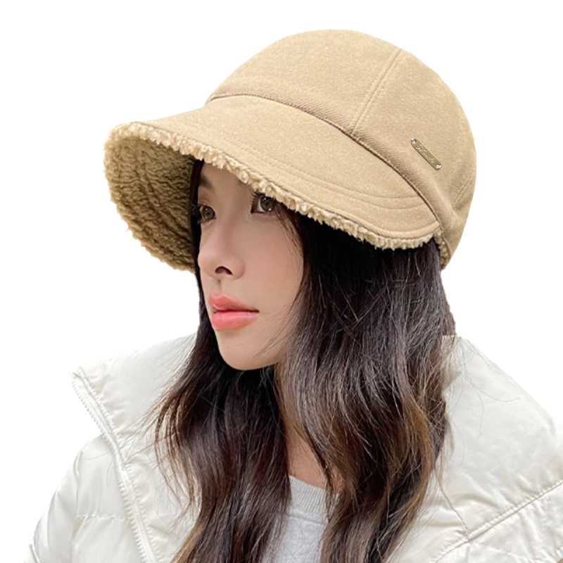 Lusis gleiche Herbst-Winter-Plüsch-Entenschnabelmütze, koreanische Version für Kinder, modisch, einfach und vielseitig, auffällig_voghion.com