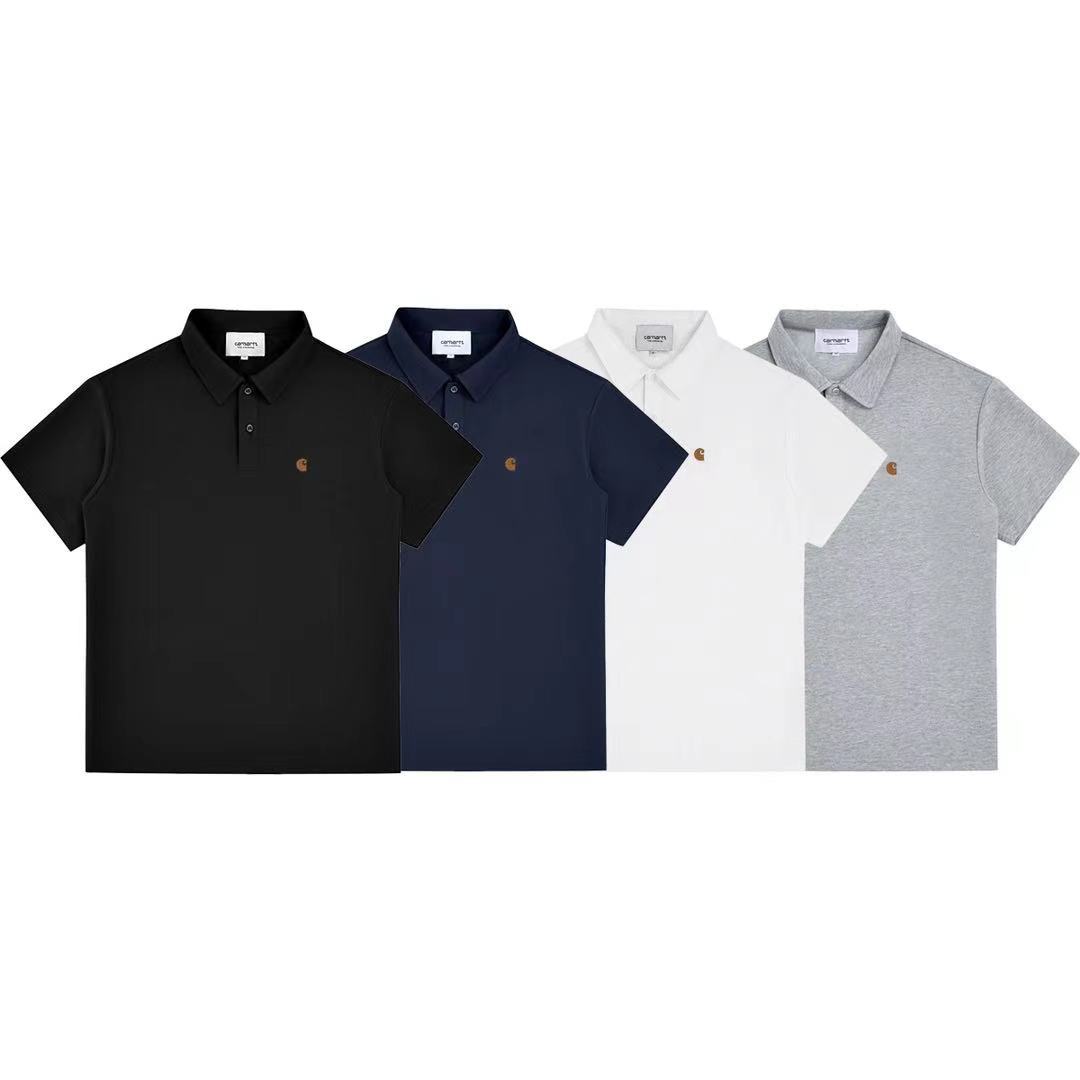 Cross-border ExporT Trendy Brand polo ShirT Lapel ShorT-sleeved T-shirT Men's Summer New Gold Label Embroider Pure CoTTon BoTToming Half-sleeve