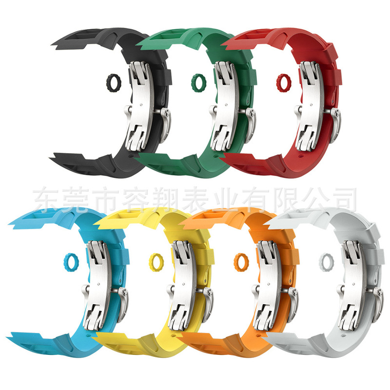 Suitable for Apple Watch Carbon Fiber Protective Case, Apple Watch 7/6 Generation Fluororubber Strap Modified Case Trend