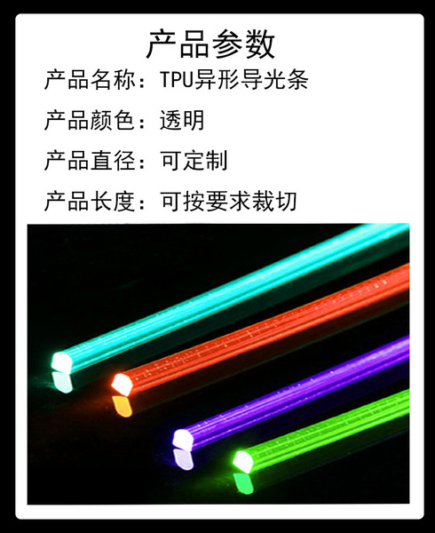 TPU flat strip light guide strip wholesale optical fiber light…