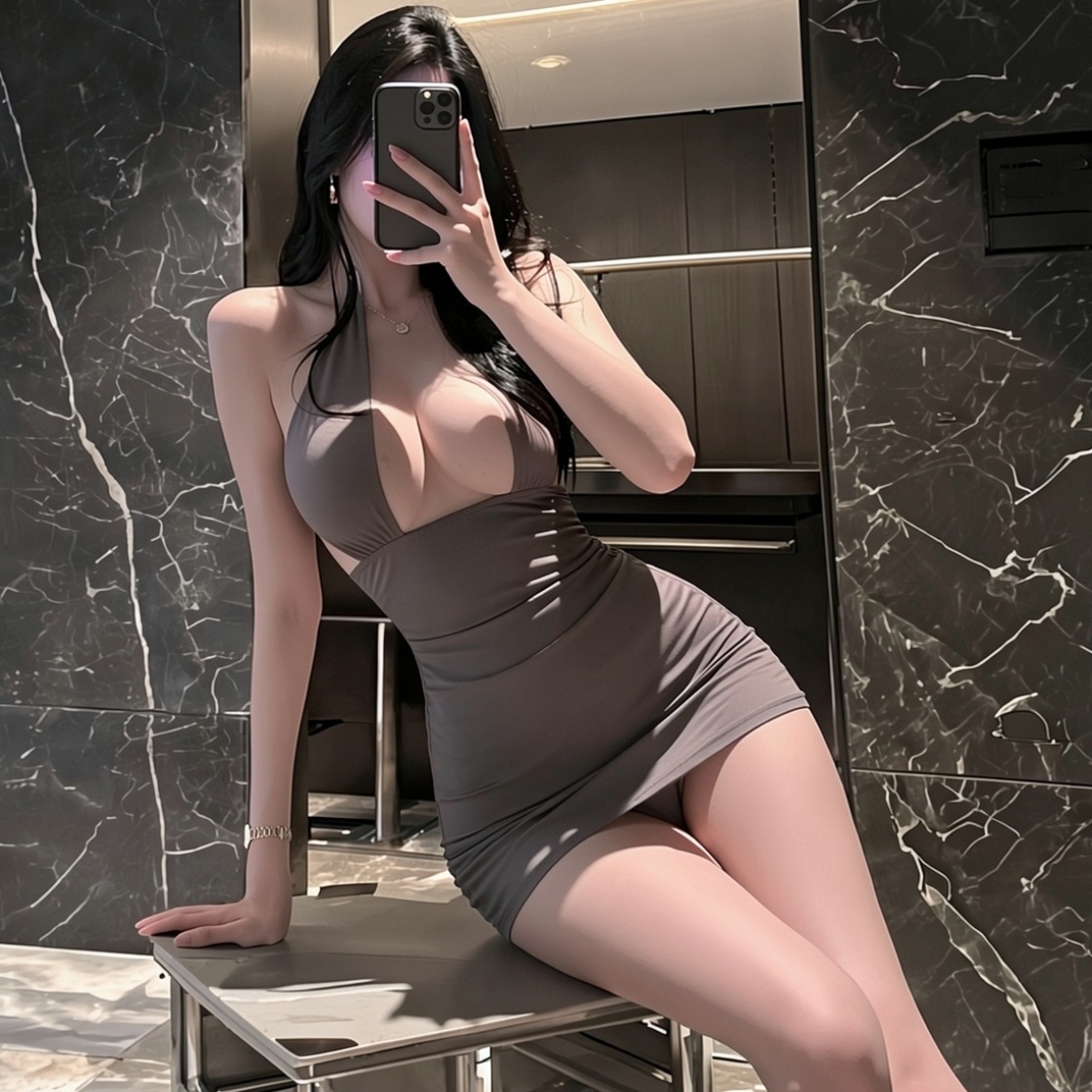 Slim-Fit Halter Neck Secretary Roleplay Nightdress with Thong — detail image 3