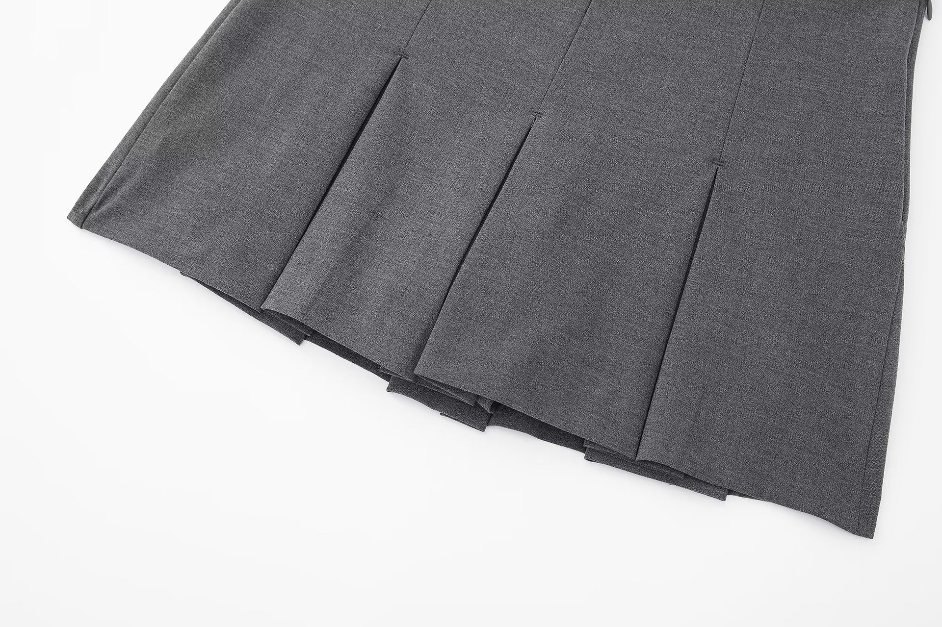 Vêtements pour femmes filles chaudes taille haute minceur large pantalon plissé mini jupe 7385524 809_voghion.com