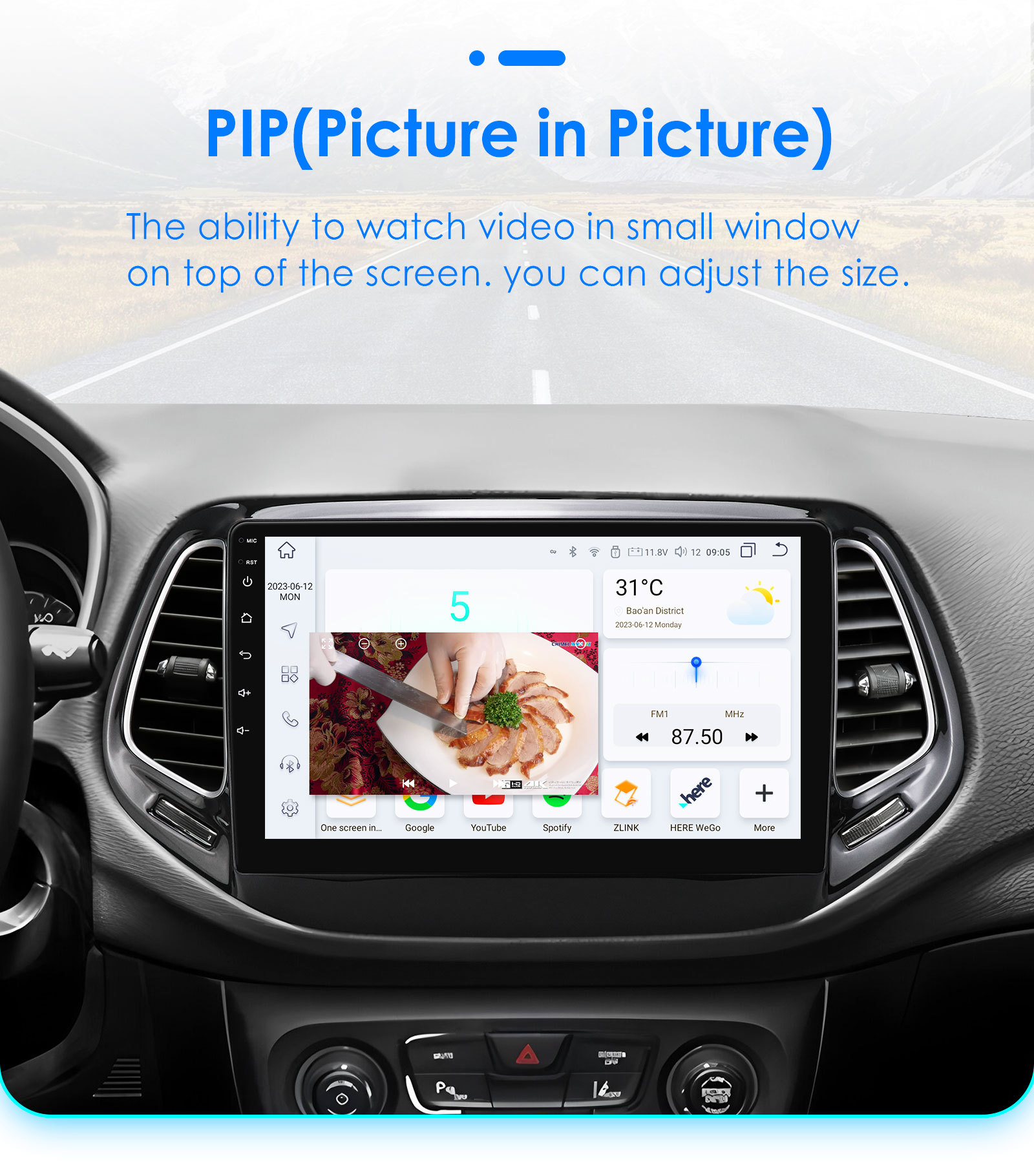 Suitable for Jeep Compass 17-20 Navigation System, In-Car Smart Android Large-Screen Reversing Image Gps All-In-One Device