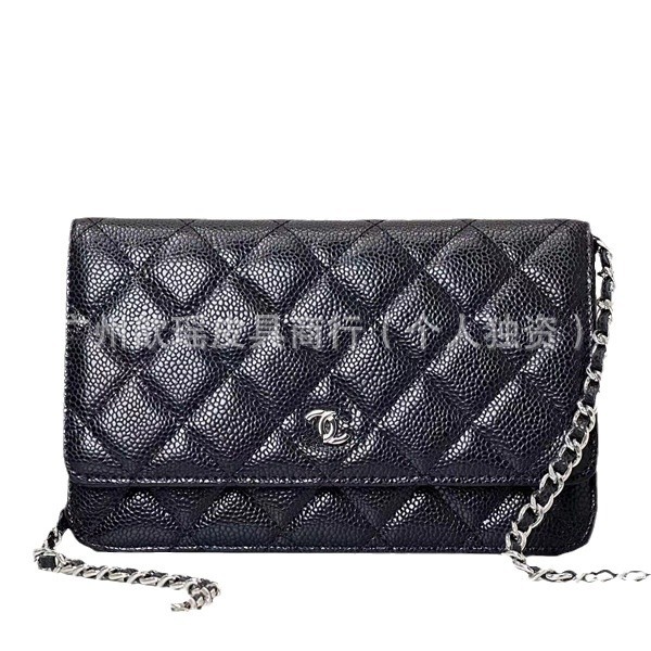 XIAOXIANG 스타일 WOC 레이디스 체인 어깨 여성용 가방 할머니 향기로운 다이아몬드 격자 무늬 캐비아 카우히데 백팩 C 홈 크로스 테두리