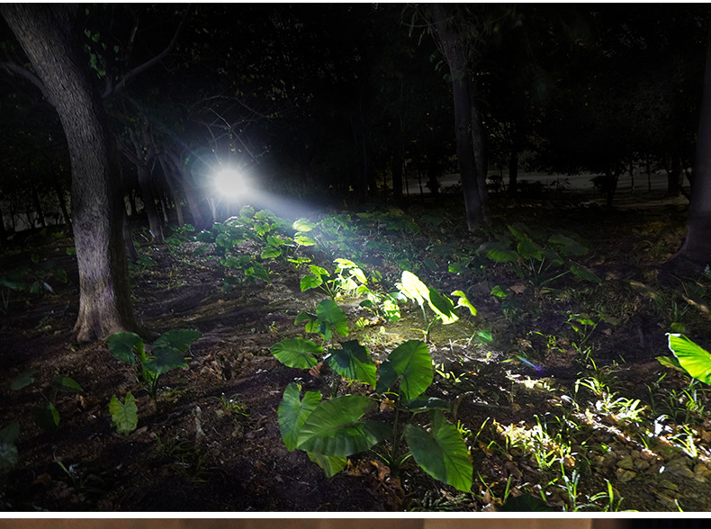 Kang Ming multifunctional LED flashlight super bright lighting lithium battery charging USB cross-border foreign trade gifts strong light KM-D8002