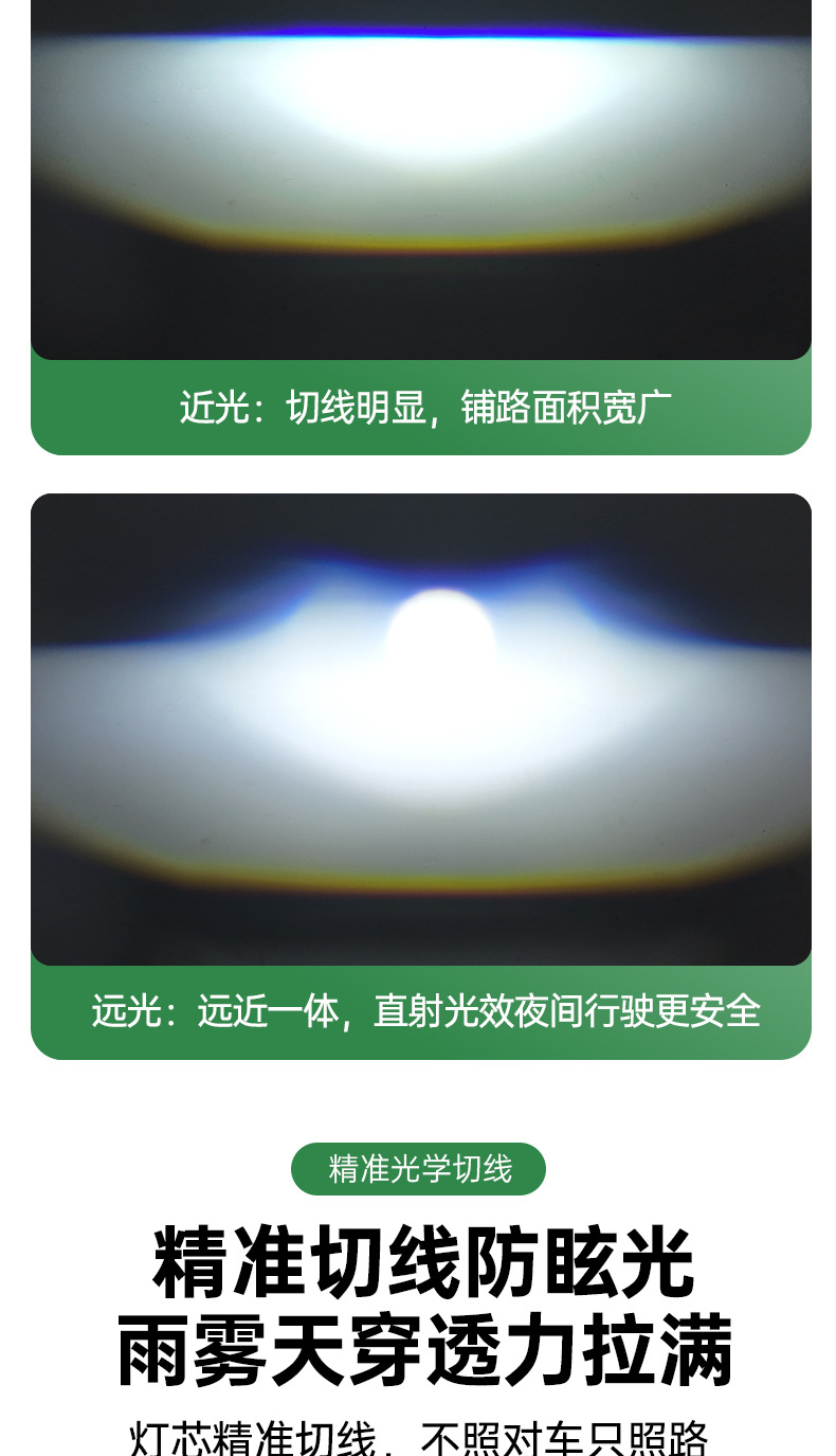 Car Led Lens Electromagnetic Valve H4 Single Direct Beam Headlight Dual Light Lens Universal Fisheye Light for Cars and Motorcycles