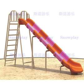 户外单人拼接滑梯配件儿童水上塑料简易螺旋滑道Outdoor Slide