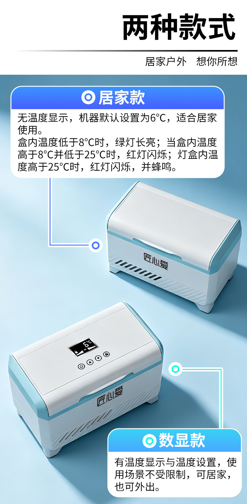 Ingenious Mini Insulin Refrigerator Medicine Storage Box Portable Home Mini Fridge Car Refrigerator