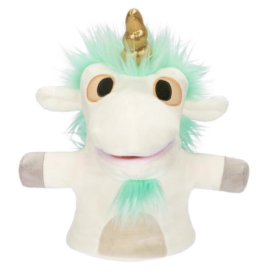 跨境Small Plush Unicorse Hand Puppet独角兽毛绒公仔玩偶
