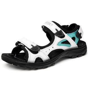 Cross-border outdoor beach sandals for women summer beach mountain climbing large size sports top layer leather drop shipping casual and versatile