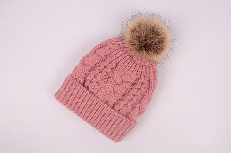 Women's Cute Solid Color Pom Poms Eaveless Wool Cap display picture 4