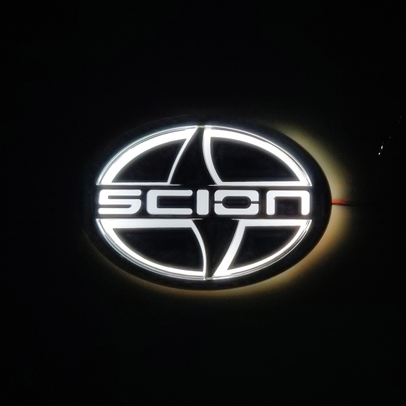 Aplicable a la luz del logotipo del coche Toyota 5D norteamericano logotipo luminoso Sain SCION luz trasera LED luz fría luz luminosa luz del logotipo del coche