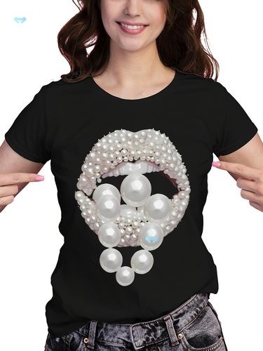 Dropshipping Art Jewelry Lip Pattern Art Print T-shirt