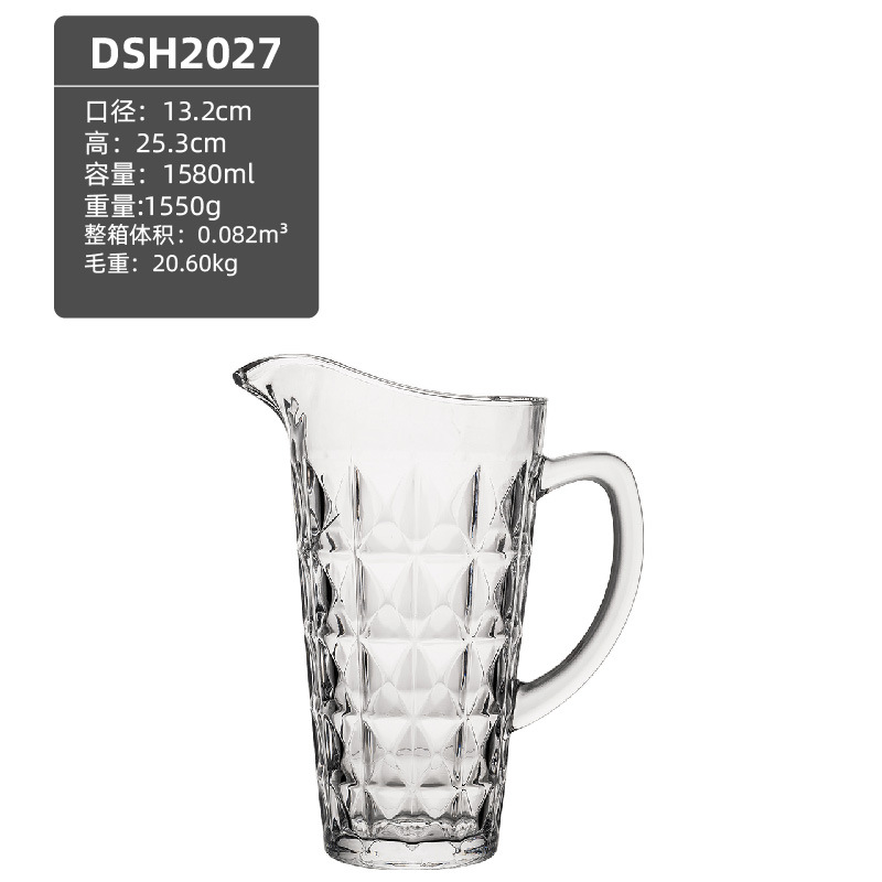Hervidor de vidrio grueso, hervidor de agua frío doméstico resistente al calor de gran capacidad, olla de jugo, tetera, hervidor de restaurante image 15
