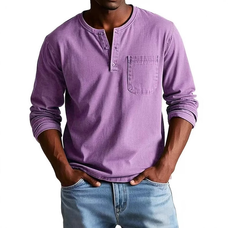 2025 Amazon Cross-border Men's Fall/Winter Round Neck Long-sleeved Shirt Slim-fit Breathable Pullover Casual Long-sleeved Base Shirt 2025 Amazon Cross-border Men's Fall/Winter Round Neck Long-sleeved Shirt Slim-fit Breathable Pullover Casual Long-sleeved Base Shirt