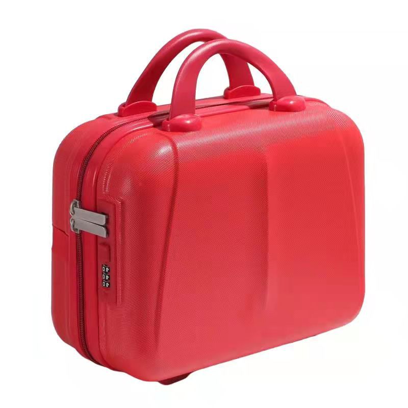 Maleta simple de estilo coreano logotipo imprimible estuche cosmético 14 pulgadas bolsa de viaje de 16 pulgadas caso portátil