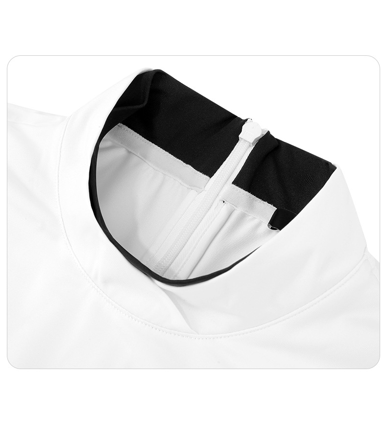Áo thun nữ tay ngắn co giãn dây kéo sau lưng thể thao golf — M23YF013-Áo màu trắng, M23YF012-Áo màu đen, M23YF012-Áo màu trắng, M23QZ002-Váy ngắn màu trắng chi tiết 18