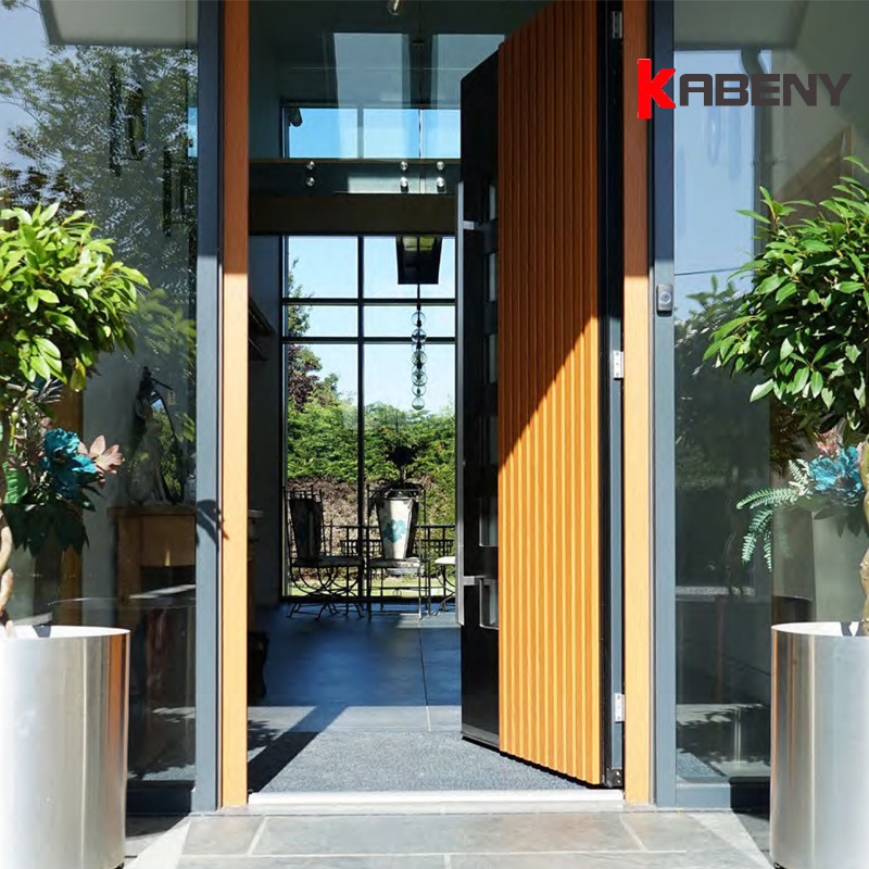 Foreign Trade European Style Super Large Size Floor Spring Solid Wood Door Central Axis Rotating Entry Door Villa Door
