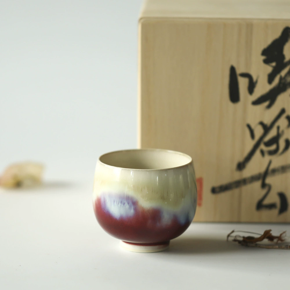极光郎红窑变主人杯景德镇茶盏手作茶杯个人专用陶瓷茶具品茗杯