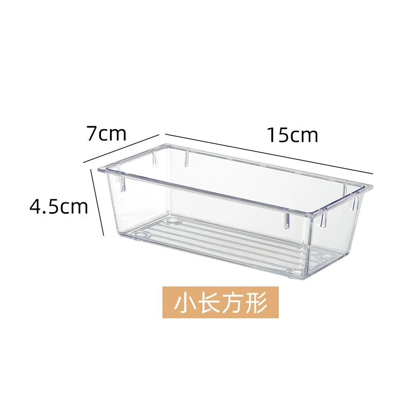 Stackable Clear Drawer Organizer Box, PET‑Free Plastic, Multipurpose Kitchen & Cosmetic Storage