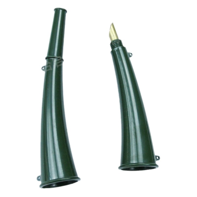 Green Simulated Sheep Horn Signal Horn Stage Prop Bull Horn Signal Horn for Outdoor Survival and Rescue