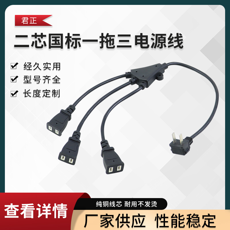 2 코어 국가 표준 전력 연장 케이블