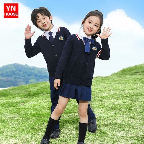 Primary school uniforms, spring and autumn suits, British style kindergarten uniforms, class uniforms, Children's Performance Chorus