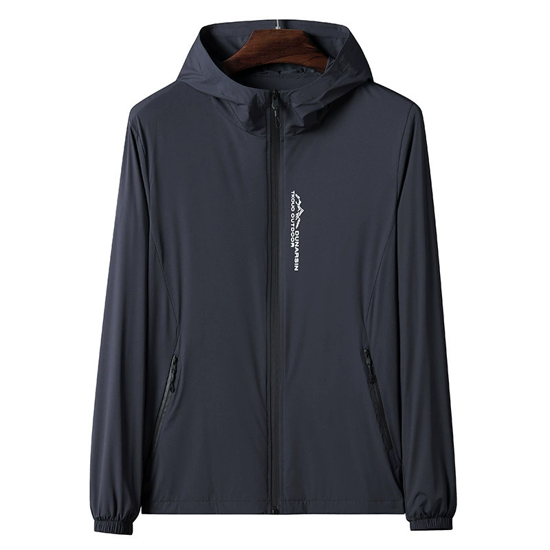 2022 Лето Тонкий мужской солнцезащитный крем свободная куртка большого размера куртка корейская модная повседневная кожа ветровка