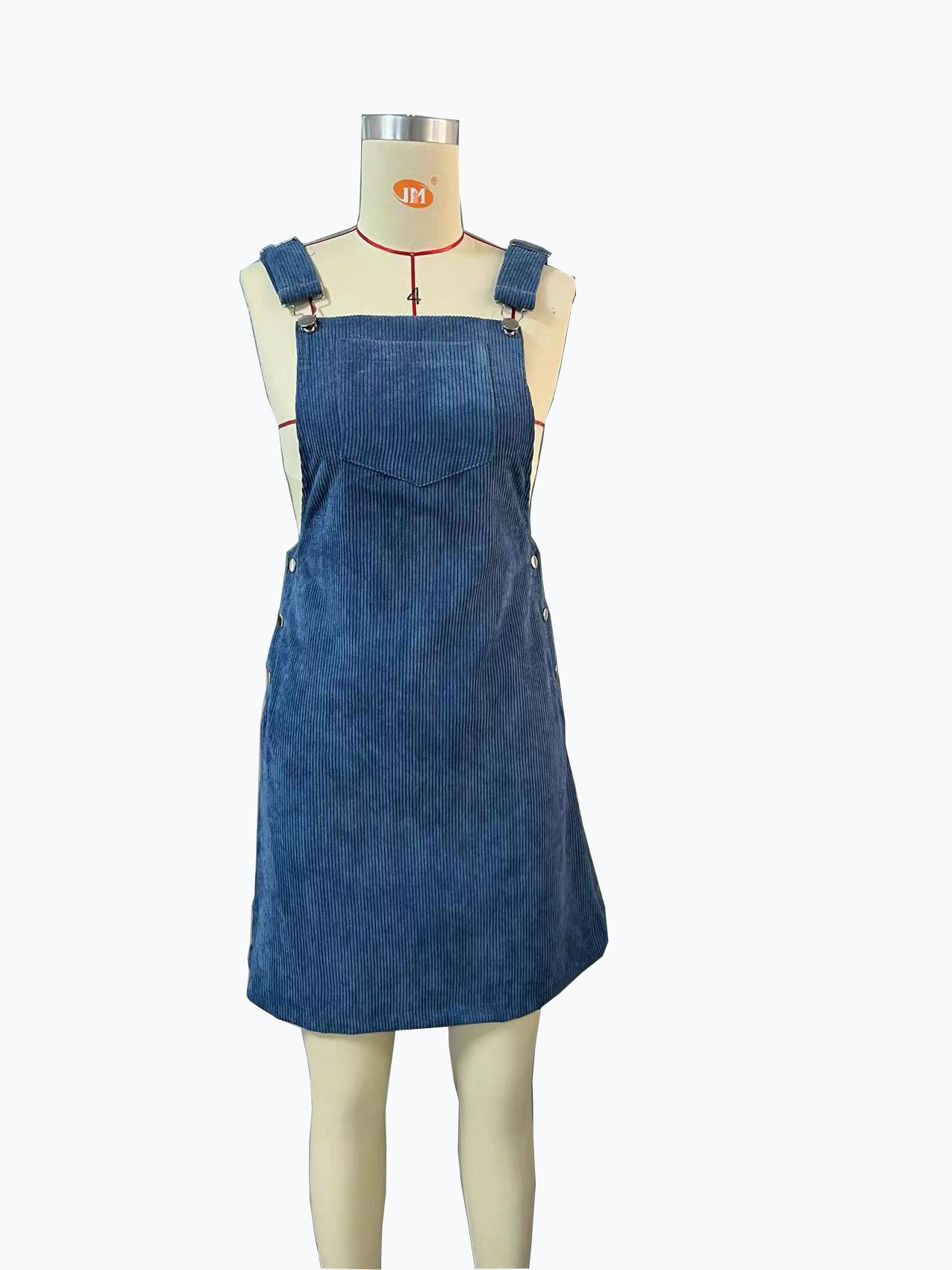 Abito donna in velluto a coste vestito con spalline_voghion.com